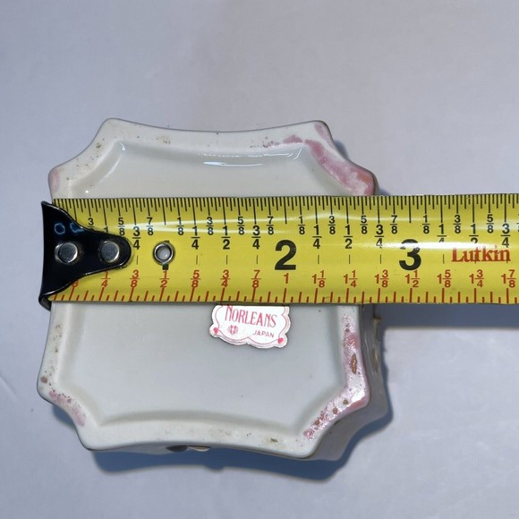 Norleans Japan Pink Porcelain Vanity Perfume Texture Bottle Hand Painted Floral - Picture 10 of 12